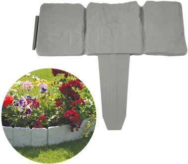 Praktische Tuin Grens Hek Plastic 22.5*25.5*2 CM Grijs Binnenplaats Steen