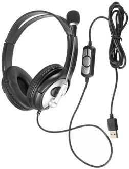 Praktische USB Stereo Hoofdtelefoon Gaming Headset Oortelefoon met Microfoon voor PC Laptop Notebook Muziek