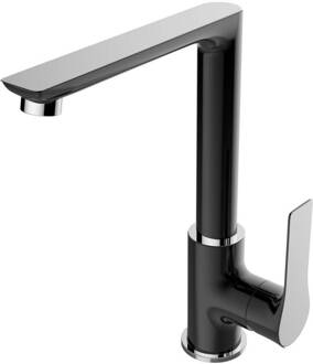 Praxi Keukenmengkraan Zwart Chroom Aqua Splash
