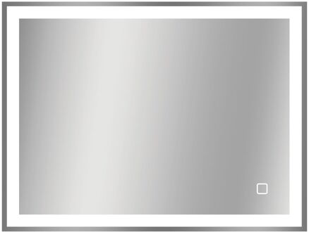 Praxis Badkamerspiegel Met Verlichting Flint - Rechthoekig - 80x60 Cm