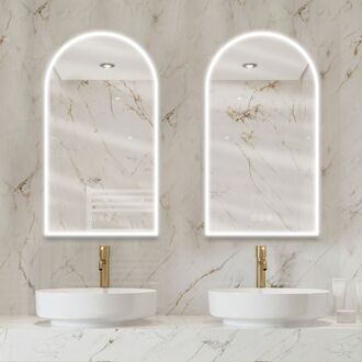 Praxis Badkamerspiegel Met Verlichting Renzo 2 Arche - Rechthoekig - 90x50 Cm