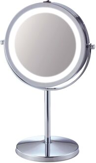 Praxis Badkamerspiegel Met Verlichting - Rond - Chroom - Ø17,5 Cm