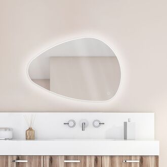 Praxis Badkamerspiegel Met Verlichting Stone - Met Verwarming - 80x55 Cm
