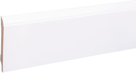 Praxis Baseline Muurplint Budget Style - Wit - Mdf - Folie - 240cm - 14x120mm