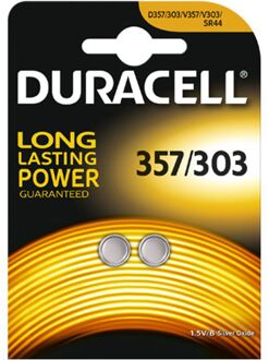 Praxis Batterij Duracell knoopcel 2x357/303 zilver oxide O11,6mm 2 stuks Assorti