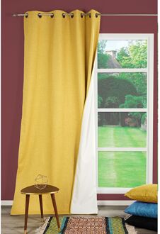 Praxis Bella Verduisterend En Isolerend Kant En Klaar Gordijn Geel 140 X 260 Cm