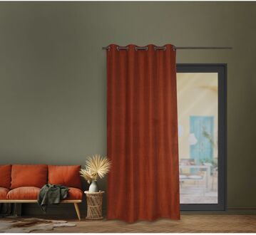 Praxis Chevron Verduisterend Kant En Klaar Gordijn Roest 140 X 260 Cm