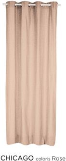 Praxis Chicago Lichtdoorlatend Kant En Klaar Gordijn Roze 140 X 250 Cm