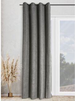 Praxis Cotele Lichtdoorlatend Kant En Klaar Gordijn Grijs 140 X 245 Cm