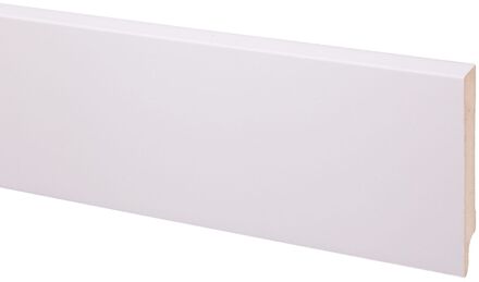 Praxis Decoratieve plint MDF gegrond 120x18mm Cubic wit 244cm