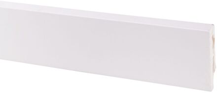 Praxis Decoratieve plint MDF gegrond 82x18mm Cubic wit 244cm