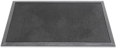 Praxis Deurmat Fingertip - Rubber - Zwart - 40x60cm