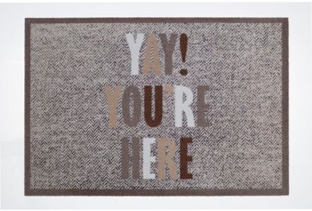 Praxis Deurmat Mondial Yay You'r Here 50 X 75 Cm