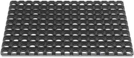 Praxis Deurmat rubber 40 x 60 cm - Zwart