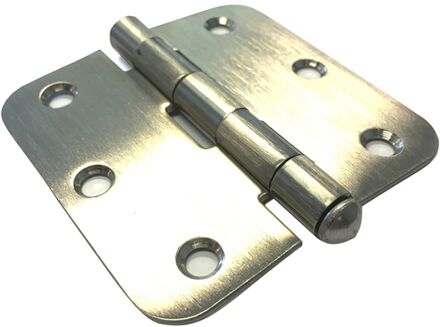 Praxis Deurscharnier - Rvs - 76x76 Mm - Met Afgeronde Hoeken