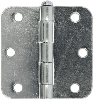 Praxis Deurscharnier - Verzinkt Staal - 76x76 Mm - Met Afgeronde Hoeken