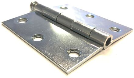 Praxis Deurscharnier - Verzinkt Staal - 76x76 Mm - Met Rechte Hoeken - 6 Stuks