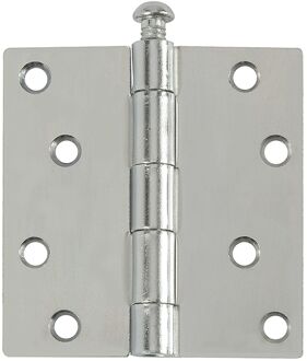 Praxis Deurscharnier - Verzinkt Staal - 89x89 Mm - Met Rechte Hoeken