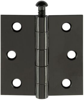 Praxis Deurscharnier - Zwart Staal - 63x63 Mm - 2 Stuks