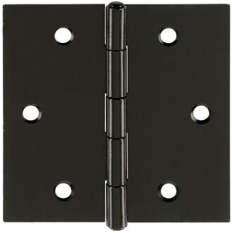Praxis Deurscharnier - Zwart Staal - 70x70 Mm - 2 Stuks