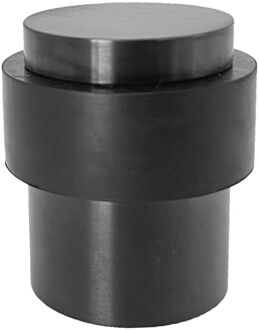 Praxis Deurstopper Vloer Breede Rand Pvd Gun Metal 40mm
