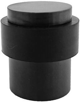 Praxis Deurstopper Vloer Breede Rand Zwart 40mm
