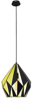 Praxis EGLO Vintage Carlton 1 - Hanglamp - Ø310MM. - Zwart, Geel