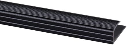 Praxis Eindprofiel - Aluminium Zwart - 6x9x15mm 1,9m