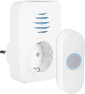 Praxis Exin Draadloze Deurbel - Led - Doorvoerstekker - Waterdicht - Wit