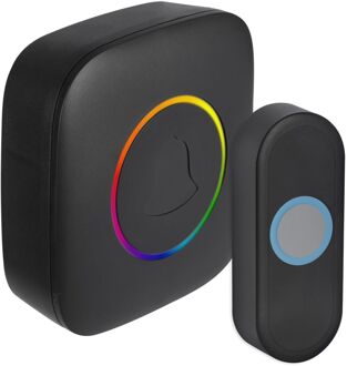 Praxis Exin Gong - Batterij - Beldrukker - Rgb Licht - Zwart