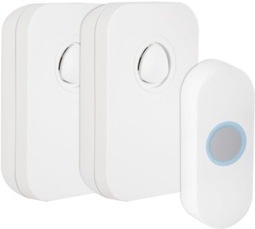 Praxis Exin Gong Set - 2 X Batterij - Beldrukker - Wit