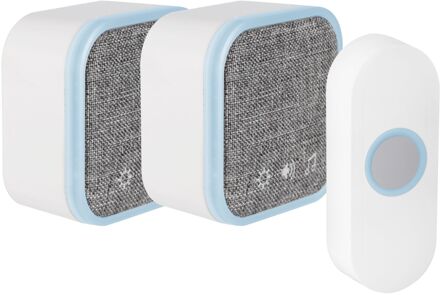 Praxis Exin Gong Set - 2 X Batterij - Beldrukker - Wit