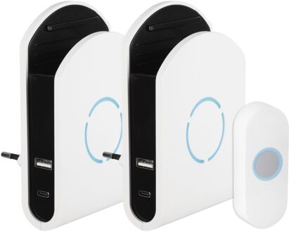 Praxis Exin Gong Set - Plugin - Usb A/c - Lader - Beldrukker - Wit