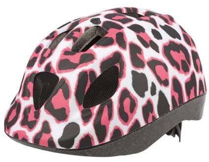 Praxis fietshelm Pinkey Cheetah XS meisjes roze