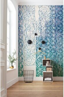 Praxis Fotobehang - Art Nouveau Bleu 250x280cm - Vliesbehang Multikleur