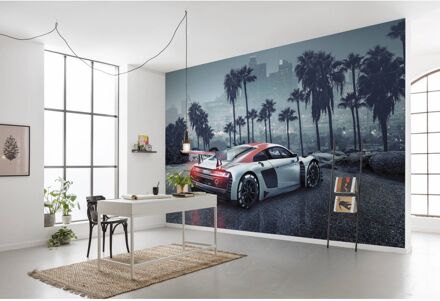 Praxis Fotobehang - Audi R8 L.A. 368x254cm - Papierbehang Multikleur