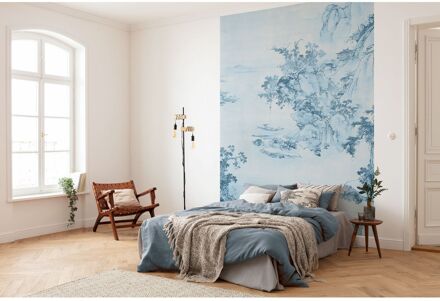 Praxis Fotobehang - Blue China 200x280cm - Vliesbehang Multikleur
