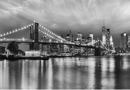 Praxis Fotobehang - Brooklyn BW 368x254cm - Papierbehang Multikleur