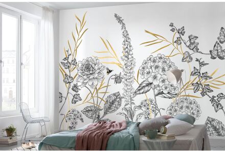 Praxis Fotobehang - Bumble Bee 400x280cm - Vliesbehang Multikleur