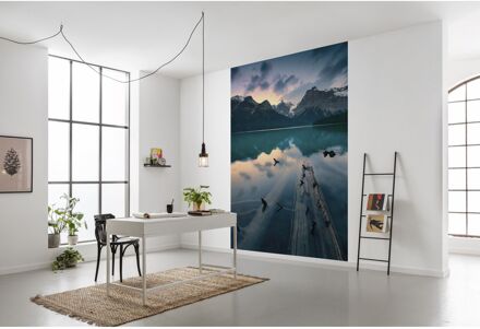 Praxis Fotobehang - Burning Emerald 200x280cm - Vliesbehang Multikleur