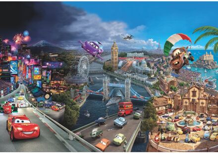 Praxis Fotobehang - Cars World 368x254cm - Papierbehang Multikleur