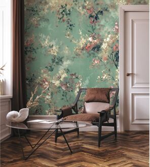 Praxis Fotobehang City Romance 35096 - Groen - Roze - Wit - 2,70 M X 212 Cm