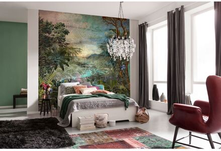 Praxis Fotobehang Cours Fluvial 250x250 cm Multikleur