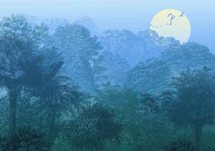 Praxis Fotobehang - Deep in the Jungle 400x280cm - Vliesbehang Multikleur