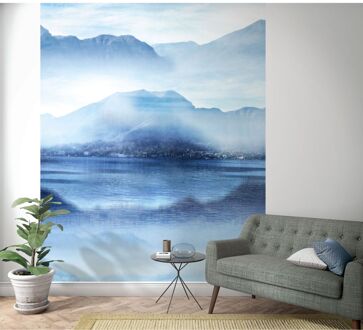 Praxis Fotobehang Dorpje Aan Zee - Blauw - 2,70m X 212cm