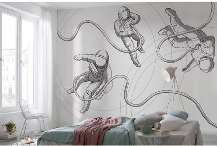 Praxis Fotobehang - Extraordinary Astronauts 400x280cm - Vliesbehang Multikleur