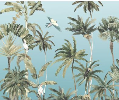 Praxis Fotobehang - Forêt de Palmiers 300x250cm - Vliesbehang Multikleur