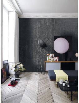 Praxis Fotobehang Grafisch Patroon 14140 - Antraciet - 2,70m X 300cm