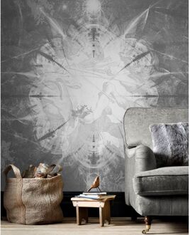 Praxis Fotobehang Jager En Dieren 14126 - Grijs - Wit - 2,70m X 300cm