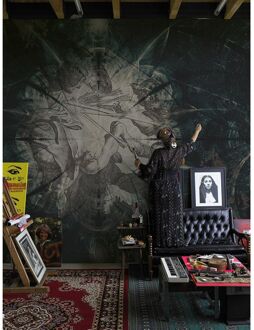 Praxis Fotobehang Jager En Dieren 14128 - Zwart - Grijs - 2,70m X 300cm